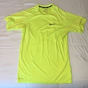 Nike Bright Yellow Dri-Fit Swim Shirt, Small (men’s)